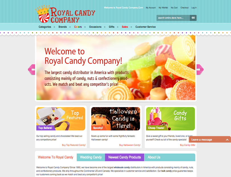 Candy Website Design | HitUsUpDesigns