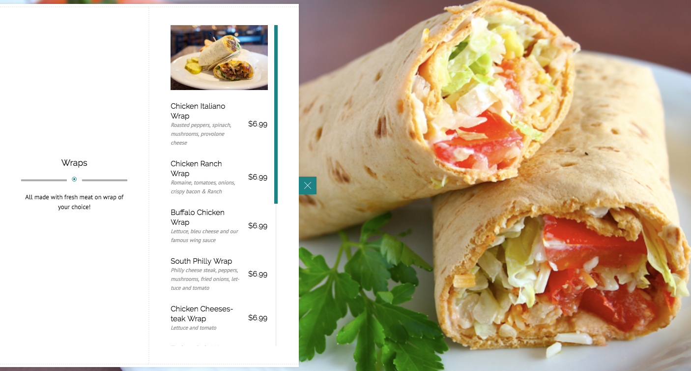 Restaurant Wordpress Web Design Custom Restaurant Website Design