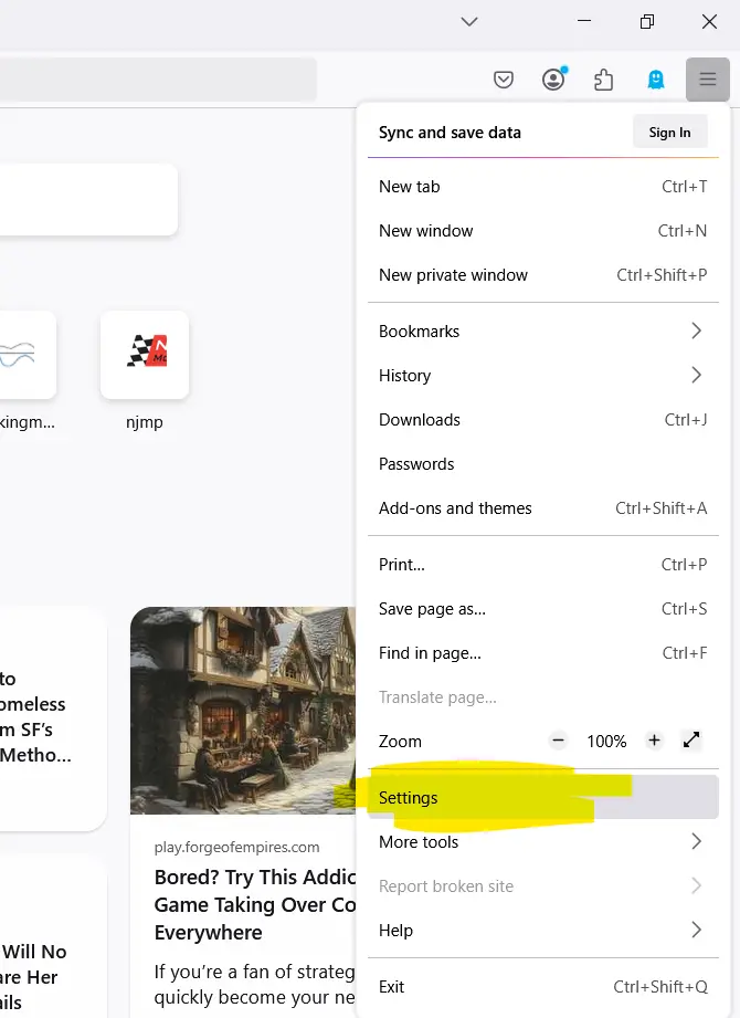 firefox clear cache