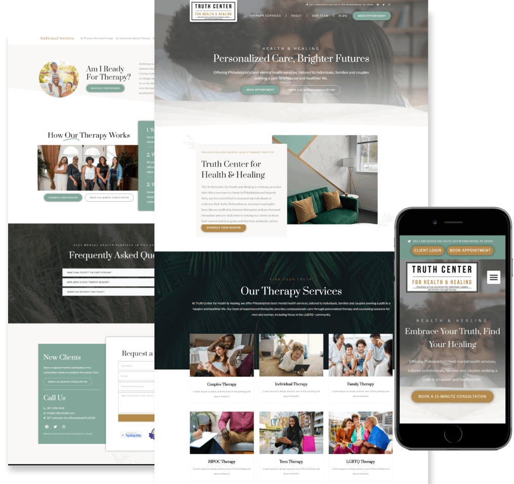 therapist website designs philadelphia web designers