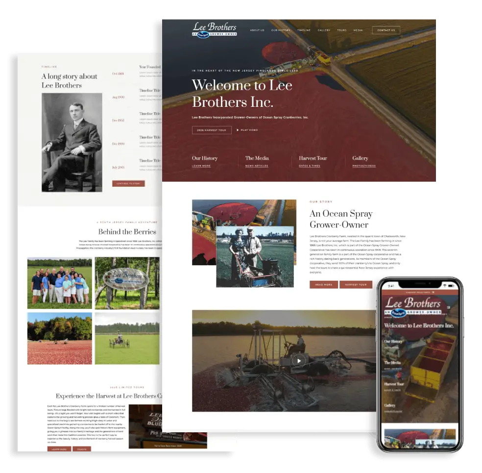 beautiful website design for local company