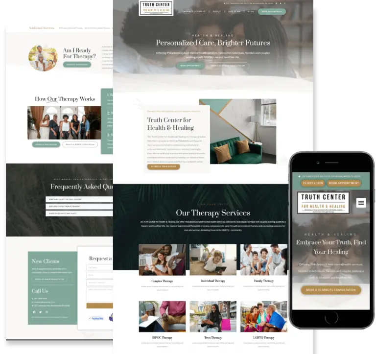 website design for therapists in new jersey locations
