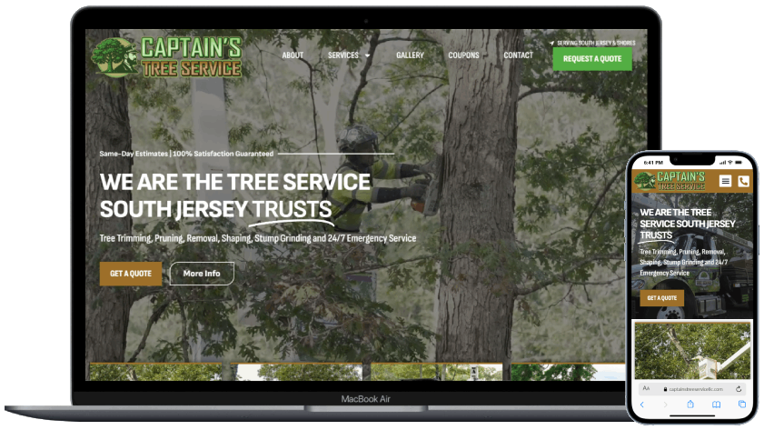 web design for a tree service company