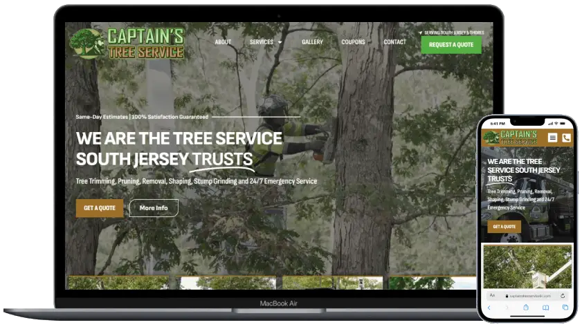 web design for a tree service company